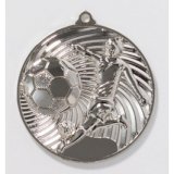 Zamak-Medaille Fußball Ø50mm silber 20 Gramm / Rückseite:...