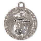 Zamak-Medaille Fußball Ø70mm silber 45 Gramm / Rückseite:...