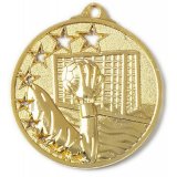 Zamak-Medaille Handball 45mm gold 18 Gramm