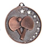 Zamak-Medaille Tischtennis 50mm bronze 26 Gramm
