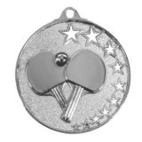 Zamak-Medaille Tischtennis 50mm silber 26 Gramm