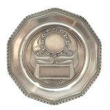 Zinnteller 10eck 23cm fr 50mm Emblem & Gravurfeld