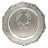 Zinnteller 10eck 23cm fr 50mm Emblem