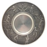 Zinnteller Tennis 22 cm Wandteller inkl. Gravur