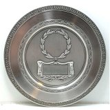 Zinnteller  inkl. Wunsch Text Gravur und Emblem Silber...