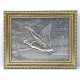 Alu-Relief  Ente 20X15 cm incl Rahmen Breitformat