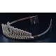 Diadem versilbert  12,5 x 4,92 cm