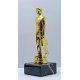Figur Geschftsmann goldfarben  185mm auf schw. Marmor 60X60X30mm incl Gravur
