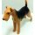 Figur Hund Airedale Terrier Engl.Porzellan 13CM