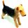 Figur Hund Airedale Terrier Engl.Porzellan 13CM