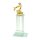 Figur Laufen goldfarbig auf Glasstnder Madrid h=215mm inkl. Wunschgravur