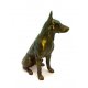Figur Schferhund sitzend bronzefarben H=17cm