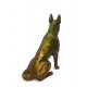 Figur Schferhund sitzend bronzefarben H=17cm