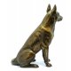 Figur Schferhund sitzend  bronziert 19cm