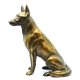 Figur Schferhund sitzend  bronziert 19cm