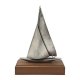 Figur Segelboot auf Holzsockel H=19,5 cm