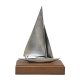 Figur Segelboot auf Holzsockel H=19,5 cm