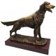 Figur Setter auf Sockel 27cm Hhe, 31cm Lnge