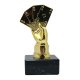 Figur Skat / Pokern  Glanz-Gold auf Marmorsockel 130MM