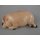 Figur Sparschwein schlafend aus Eisen farbig L.18cm B.10cm H.7cm