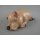 Figur Sparschwein schlafend aus Eisen farbig L.18cm B.10cm H.7cm