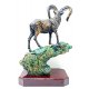 Figur Steinbock auf Holzsockel  H=30cm