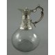 Karaffe vernick./Glas geschliff. H.25cm