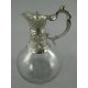 Karaffe vernick./Glas geschliff. H.25cm