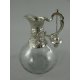 Karaffe vernick./Glas geschliff. H.25cm