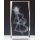 Kristallglas 3d-Herzrose 110mm Quader 8x5x5cm, Sockel 7x3cm