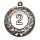 Medaille Kranz 2  mit se  50mm, silberfarben in Metall