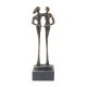 Skulptur - Aufmerksamkeit f�r einander 145 mm auf Marmorsockel