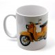 Tasse mit Schwalbe gelb/orange KR51, K