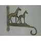 Wandhaken Pferde Gueisen farbig L.17cm H.19cm