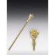 Zepter Karneval aus Metall lnge 68cm 780 Gramm goldfarben