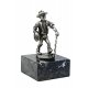 Zinn Figur Zimmermann 11,5cm auf Marmorsockel