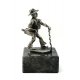 Zinn Figur Zimmermann 11,5cm auf Marmorsockel