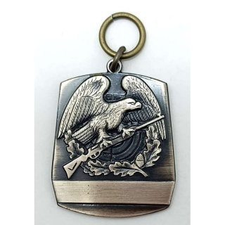 Abzeichen Adler altsilber, mit se & Ring ungelocht 35x35mm