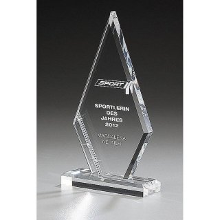 Acryl Trophe Diamond Dynastie H=235mm, Preis ist incl.Text & Logogravur, keine weiteren Kosten