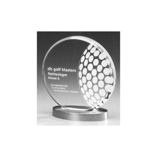 Acryl Trophe Metal Round Award, Preis ist incl.Text & Logogravur, keine weiteren Kosten