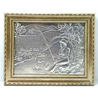 Alu-Relief  Angeler 20X15 cm incl Rahmen Breitformat