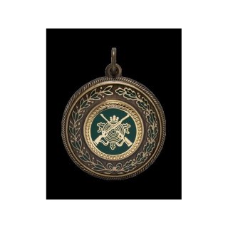 Anhnger 36 mm bronzefarbig, Auflage vergold