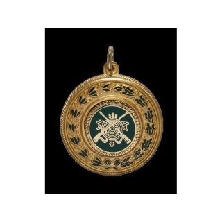 Anhänger 36 mm vergoldet Auflage vergold