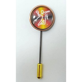 Anstecker 16 mm silber incl.15mm Emblem nach Ihrer Vorlage lange Nadel mit Nadelsicherung rckseitig ab 10 Stck