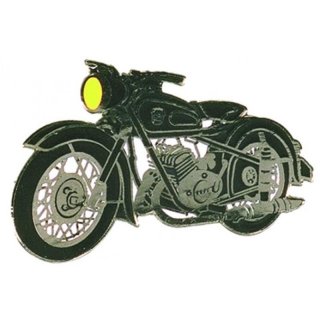 Anstecker / Pin ADLER Zweitakt schwarz/silber*