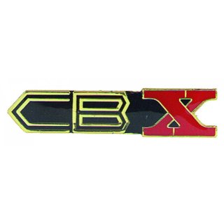 Anstecker / Pin HONDA CBX Logo gold/rot