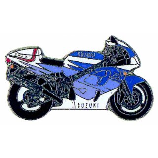Anstecker / Pin SUZUKI GSX R 750/96 blau*