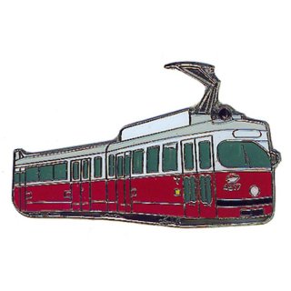 Anstecker / Pin Straenbahn Wien rot*