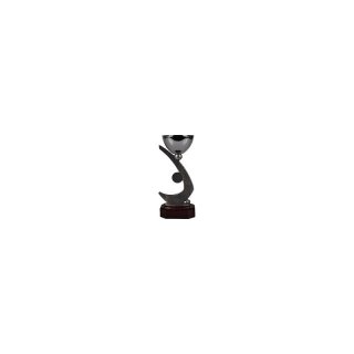Award-Cup H=220mm  auf Holzsackel, Gravur im Preis enthalten.