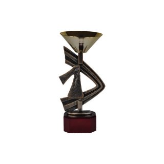 Award-Cup H=270mm Zahl-Nr.1 auf Holzsackel, Gravur im Preis enthalten.